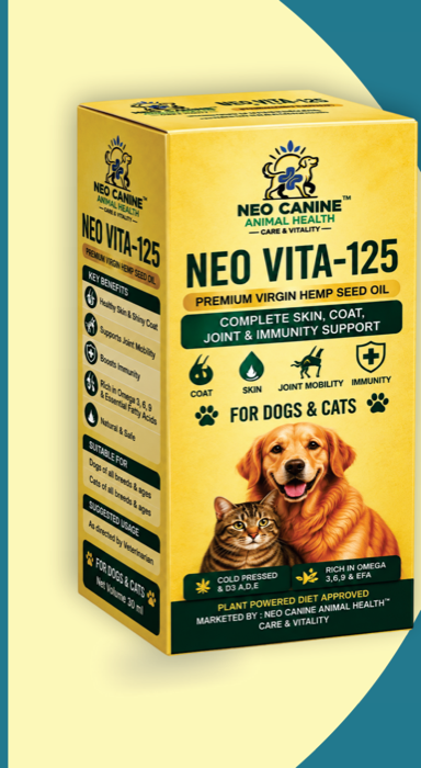 Neo Vita 125 hemp seed oil bottle